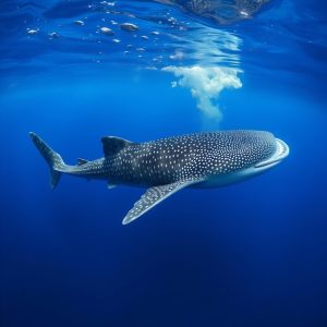 whale-shark-with-white-face-blue-body-water-with-reflection-cloud-water_1100672-17209